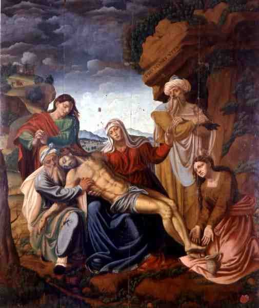 Pieta of the Converted (öljy paneelissa) tekijältä Mariano Riccio