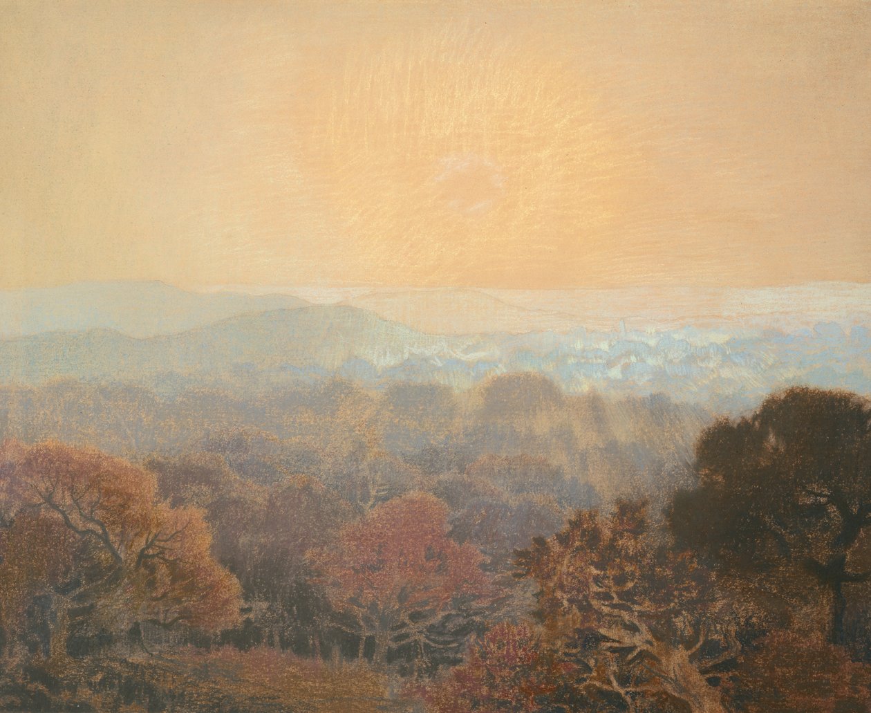 Maisema, n. 1902 tekijältä Marie Auguste Emile Rene Menard