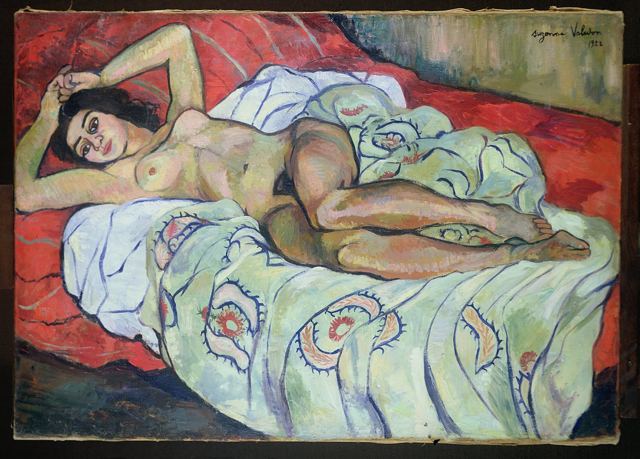 Alaston nainen makuuasennossa tekijältä Marie Clementine (Suzanne) Valadon