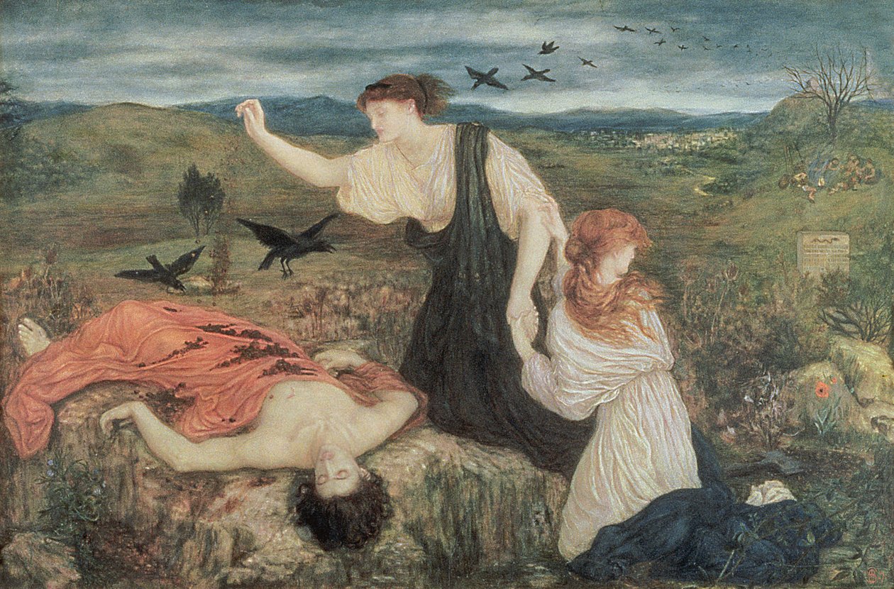 Antigone Sophokleen "Antigonesta". tekijältä Marie Spartali Stillman