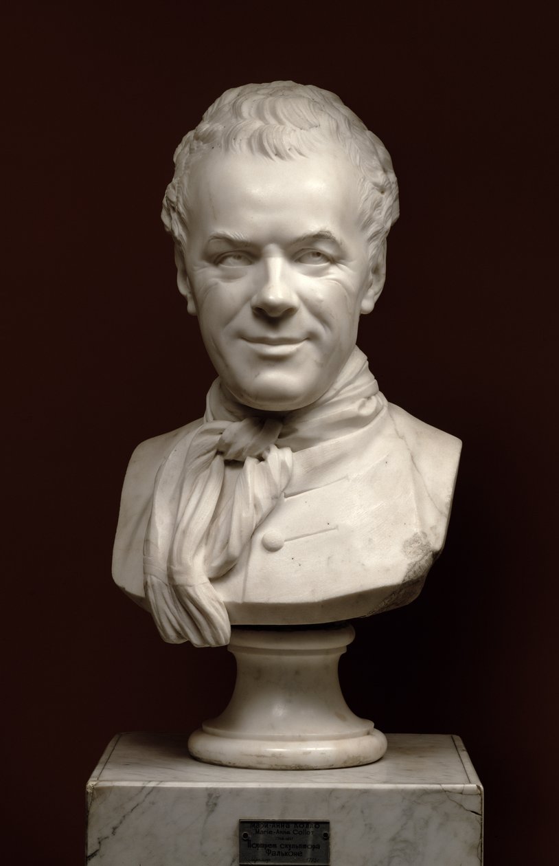 Muotokuva rintakuva Etienne Maurice Falconet (1716-91), 1773 (marmori) tekijältä Marie Anne Collot