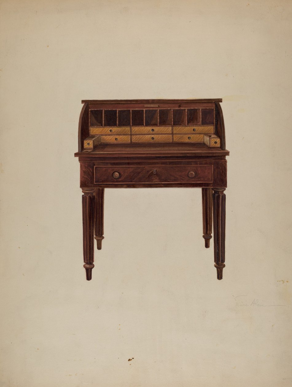 Työpöytä, c. 1940. tekijältä Marie Alain