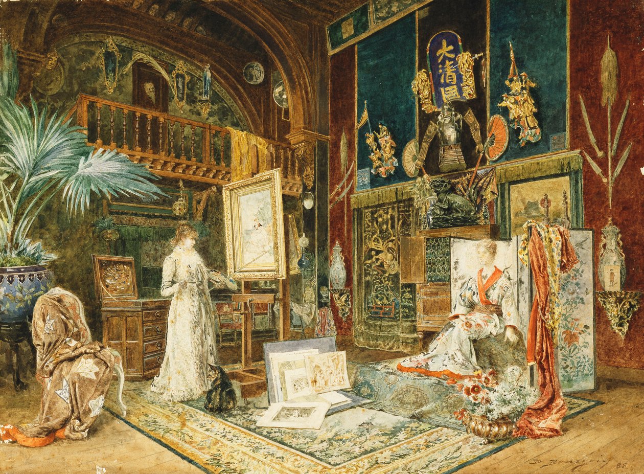 Sarah Bernhardin studio, 1885 tekijältä Marie Desire Bourgoin