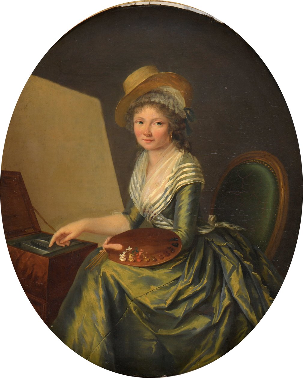 Omakuva maalaustelineellä. tekijältä Marie Elisabeth Lemoine