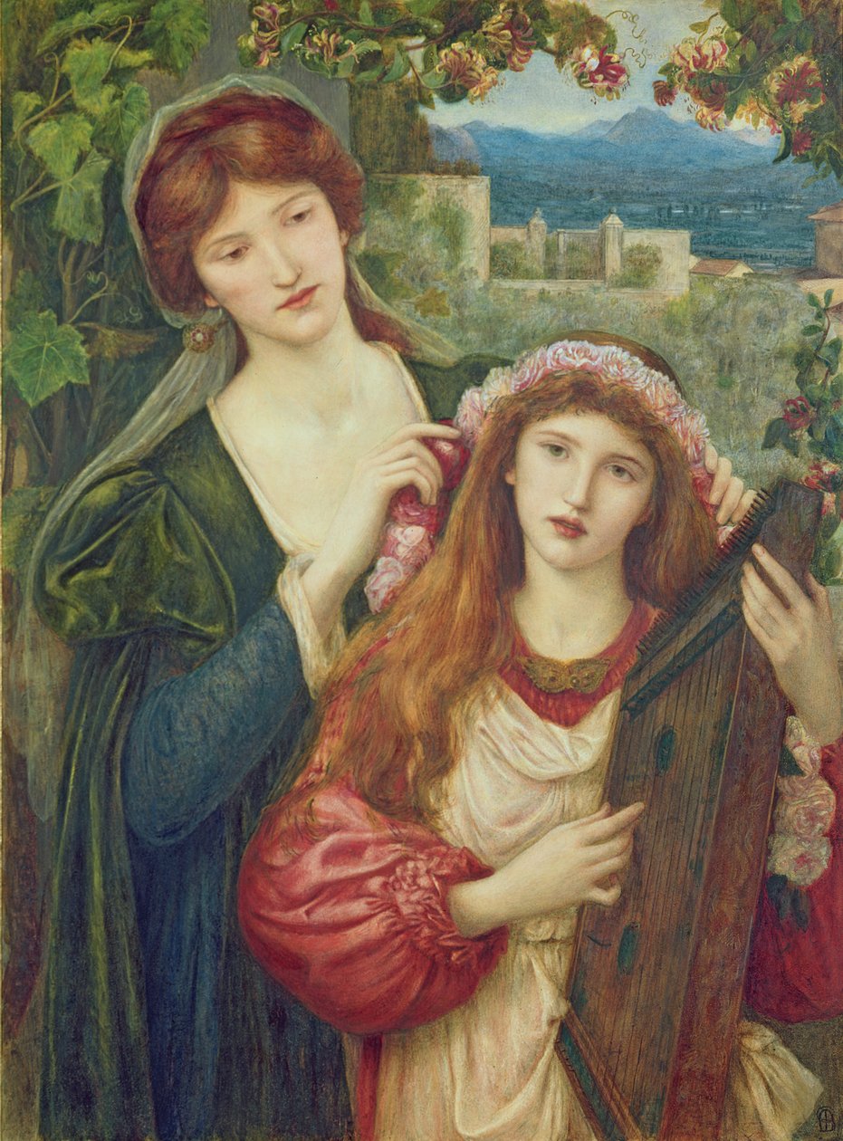 Pyhän Cecilyn lapsuus tekijältä Marie Spartali Stillman