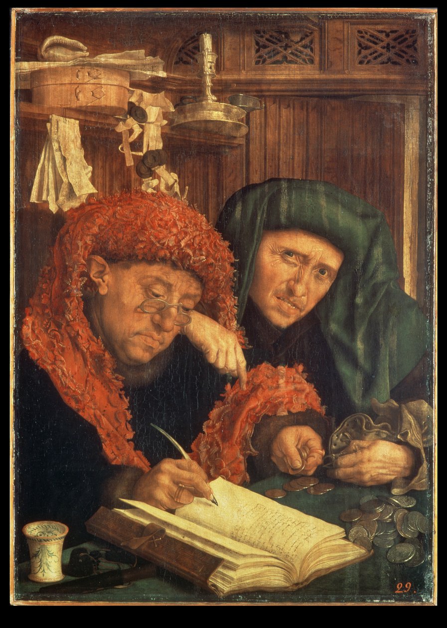 Veronkantajat, 1550 (paneeli) tekijältä Marinus van Roejmerswaelen
