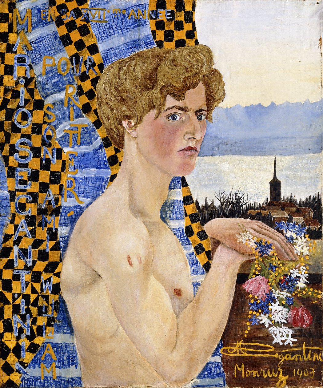 Omakuva, 1903 tekijältä Mario Segantini