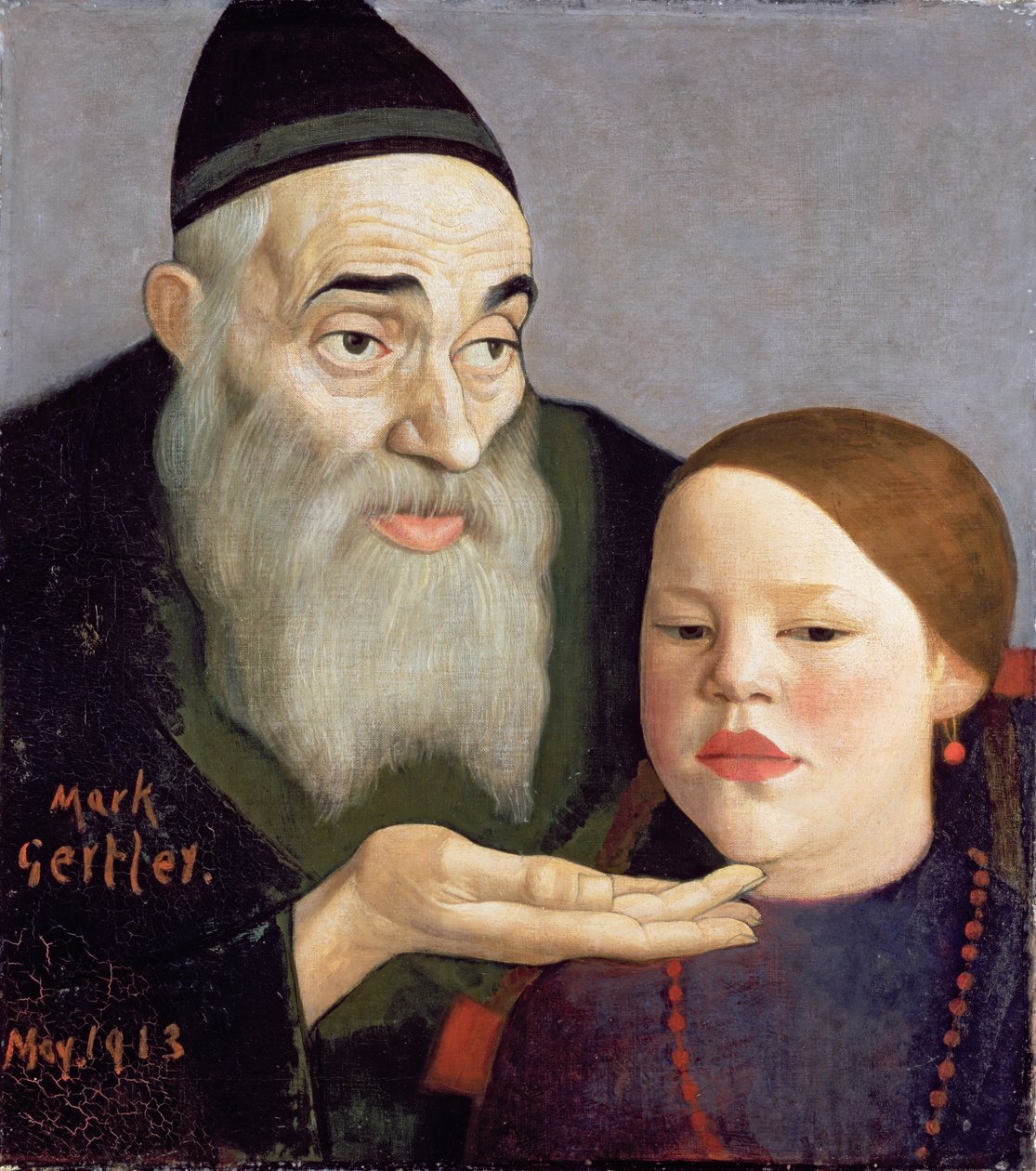 Rabbi ja hänen lapsenlapsensa, 1913 tekijältä Mark Gertler