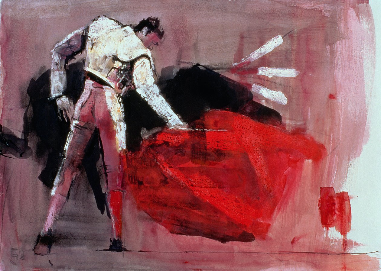 Matador, 1998 (sekoitettu media paperille) tekijältä Mark Adlington