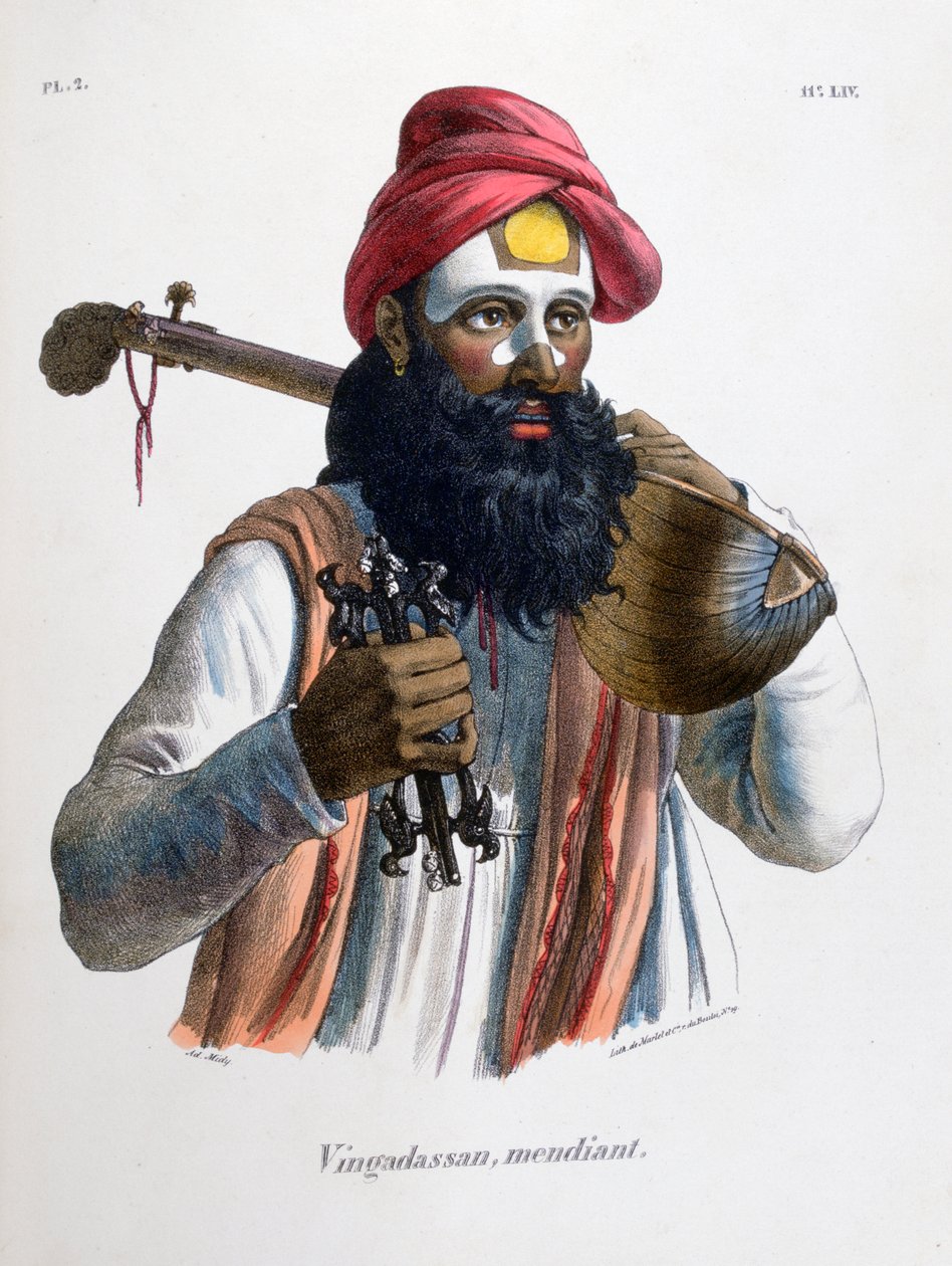 Kerjäläinen, 1828. tekijältä Marlet et Cie
