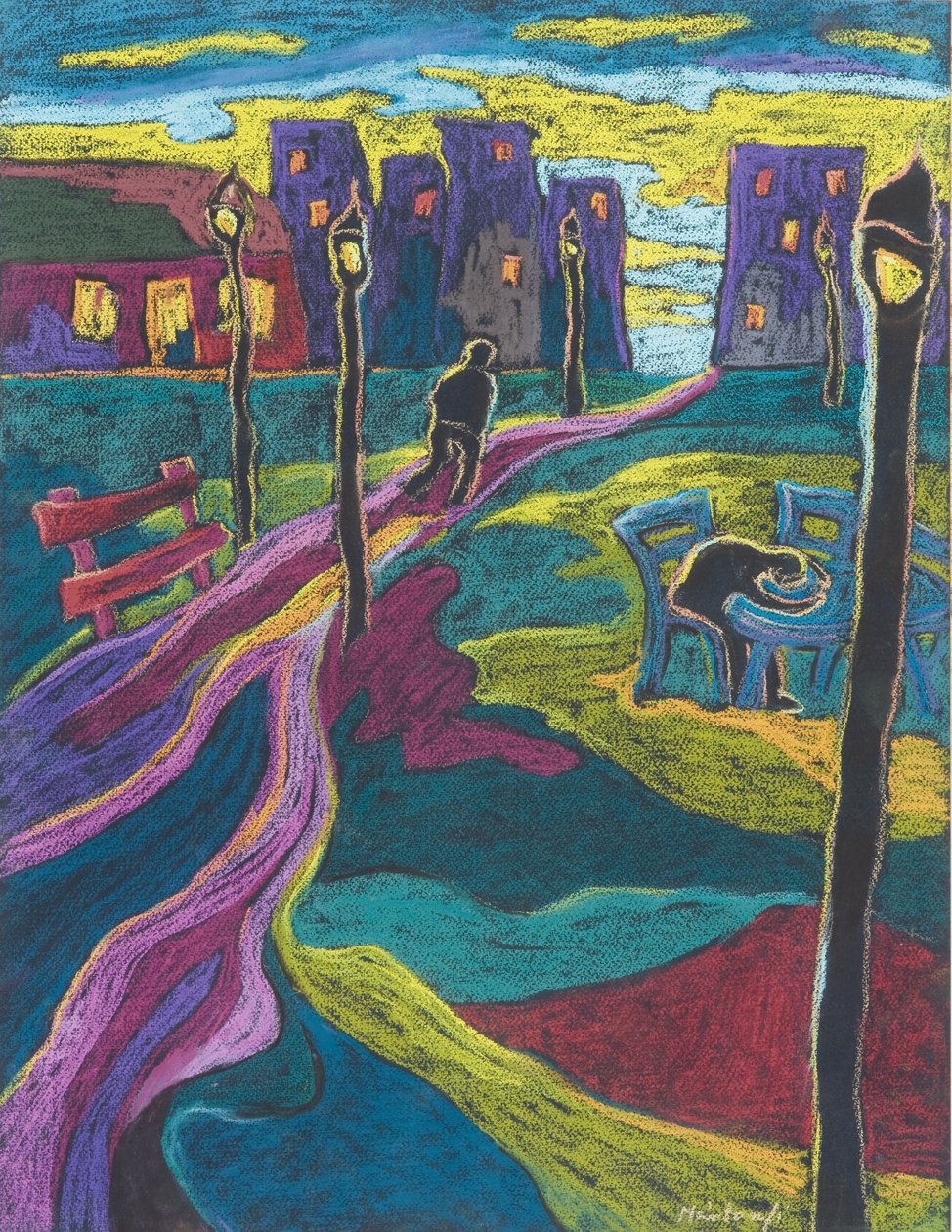 Suburbia, 2006 (pastelli paperille) tekijältä Marta Martonfi Benke
