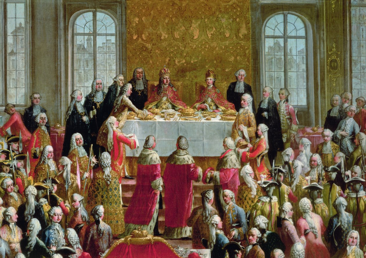 Joosef II:n (1741-90), Saksan keisarin, kruunajaiset 1764 (yksityiskohta) tekijältä Martin II Mytens or Meytens
