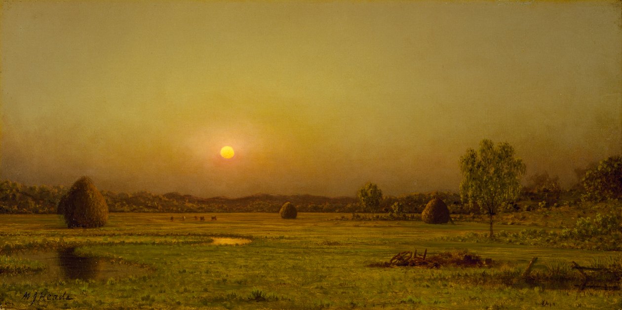 Marsh Sunset, Newburyport, Massachusetts, n. 1876-1882 tekijältä Martin Johnson Heade