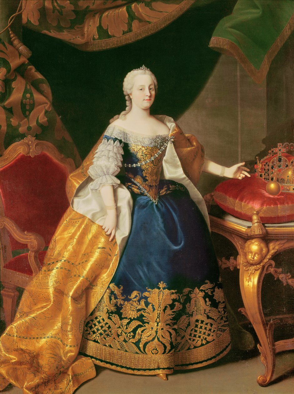 Itävallan keisarinna Maria Teresian muotokuva (1717-80) tekijältä Martin II Mytens or Meytens