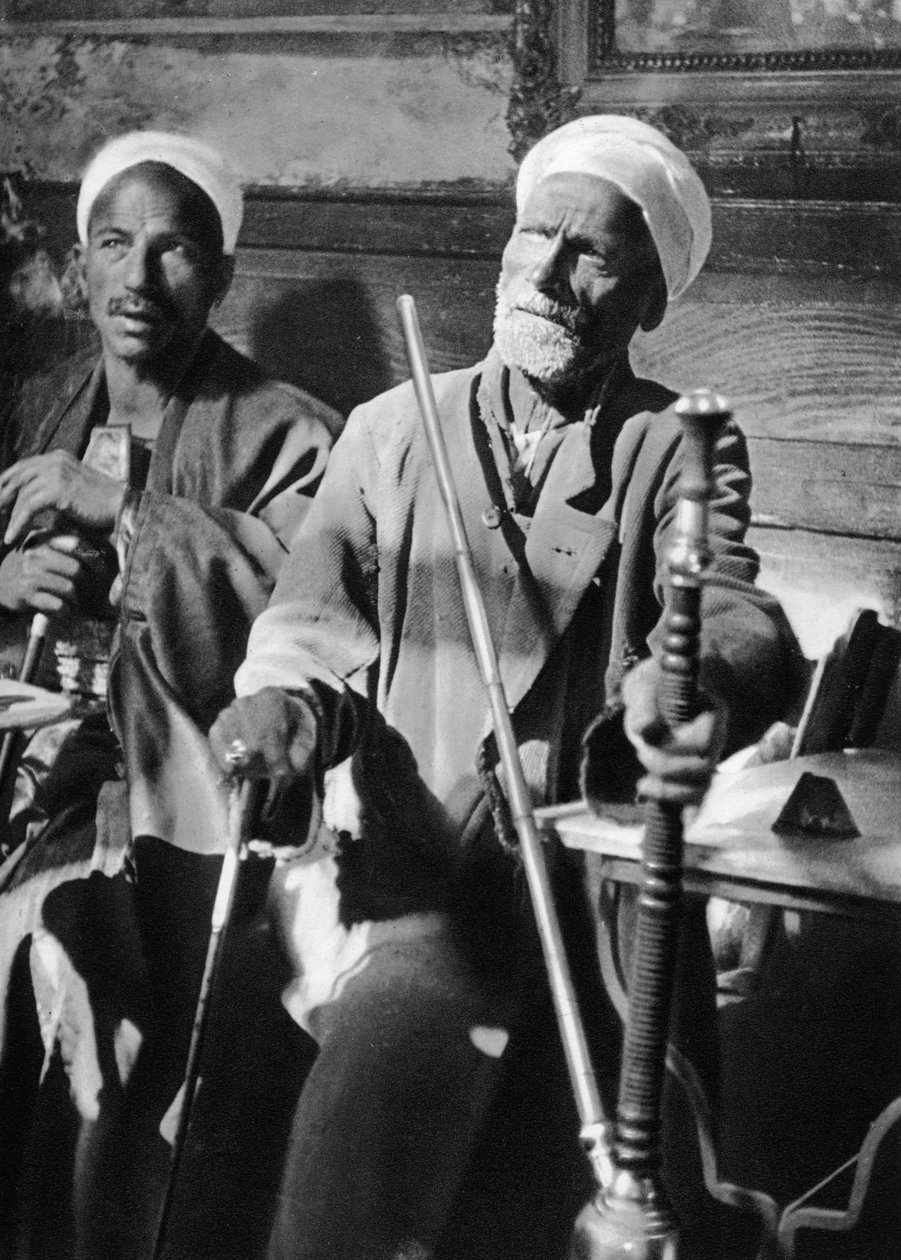 Narghilehin tupakointi, Kairo, 1937 tekijältä Martin Hurlimann