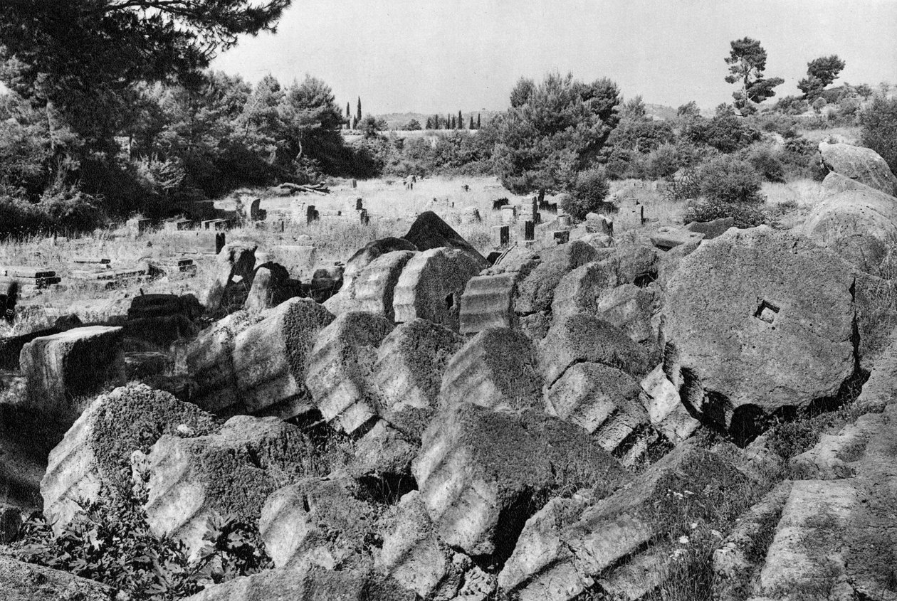 JupiterZeuksen temppeli, Olympia, Kreikka, 1937. tekijältä Martin Hurlimann