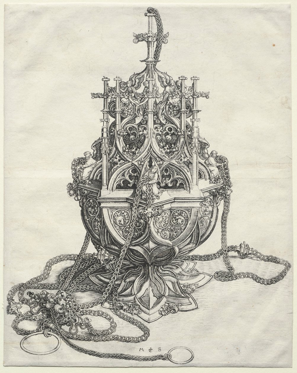 Suitsuttaja, c. 1480-1490. tekijältä Martin Schongauer
