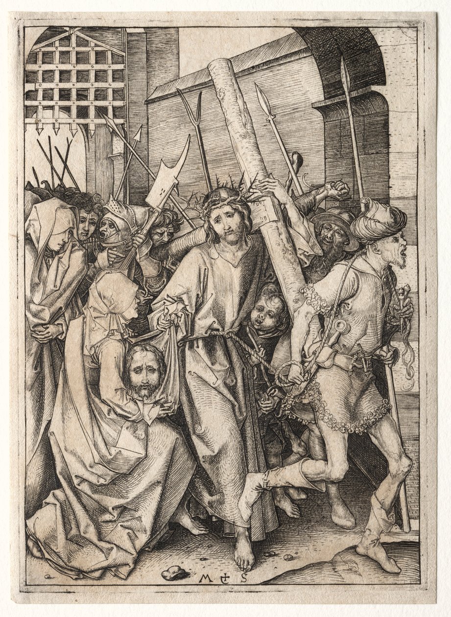 Kristus kantaa ristiä. tekijältä Martin Schongauer