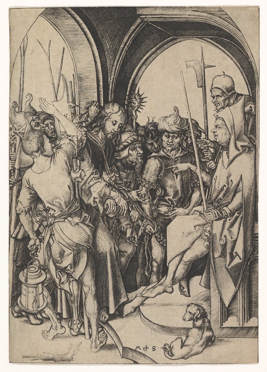 Kristus ennen Hannasta, n. 1435-1491. tekijältä Martin Schongauer