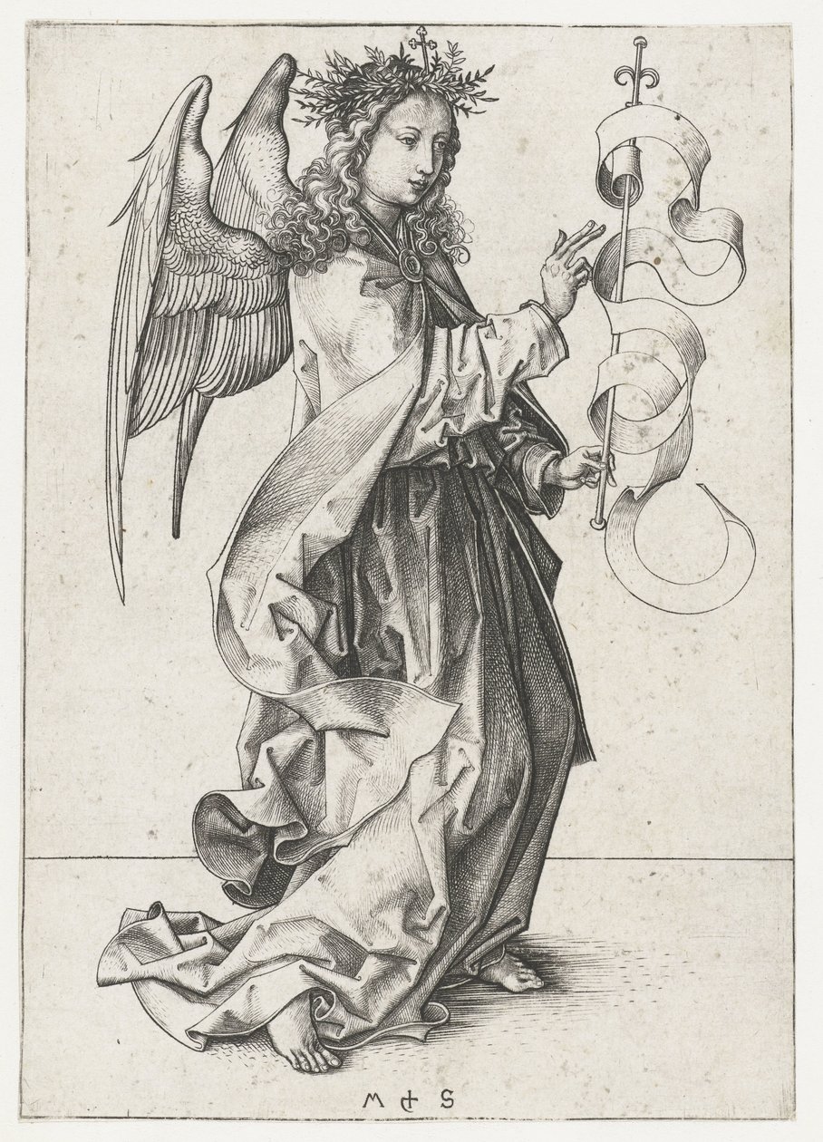 Enkeli Gabriel Ilmoitus (sarjan nimi) tekijältä Martin Schongauer