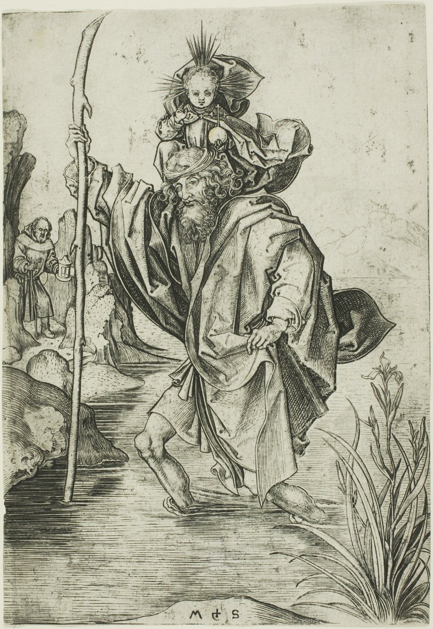 Pyhä Kristofer tekijältä Martin Schongauer