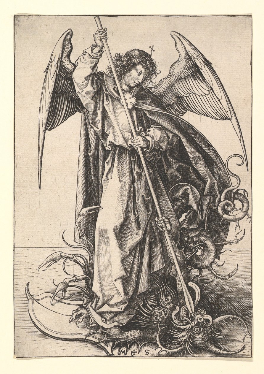 St. Michael, n. 1435-1491. tekijältä Martin Schongauer
