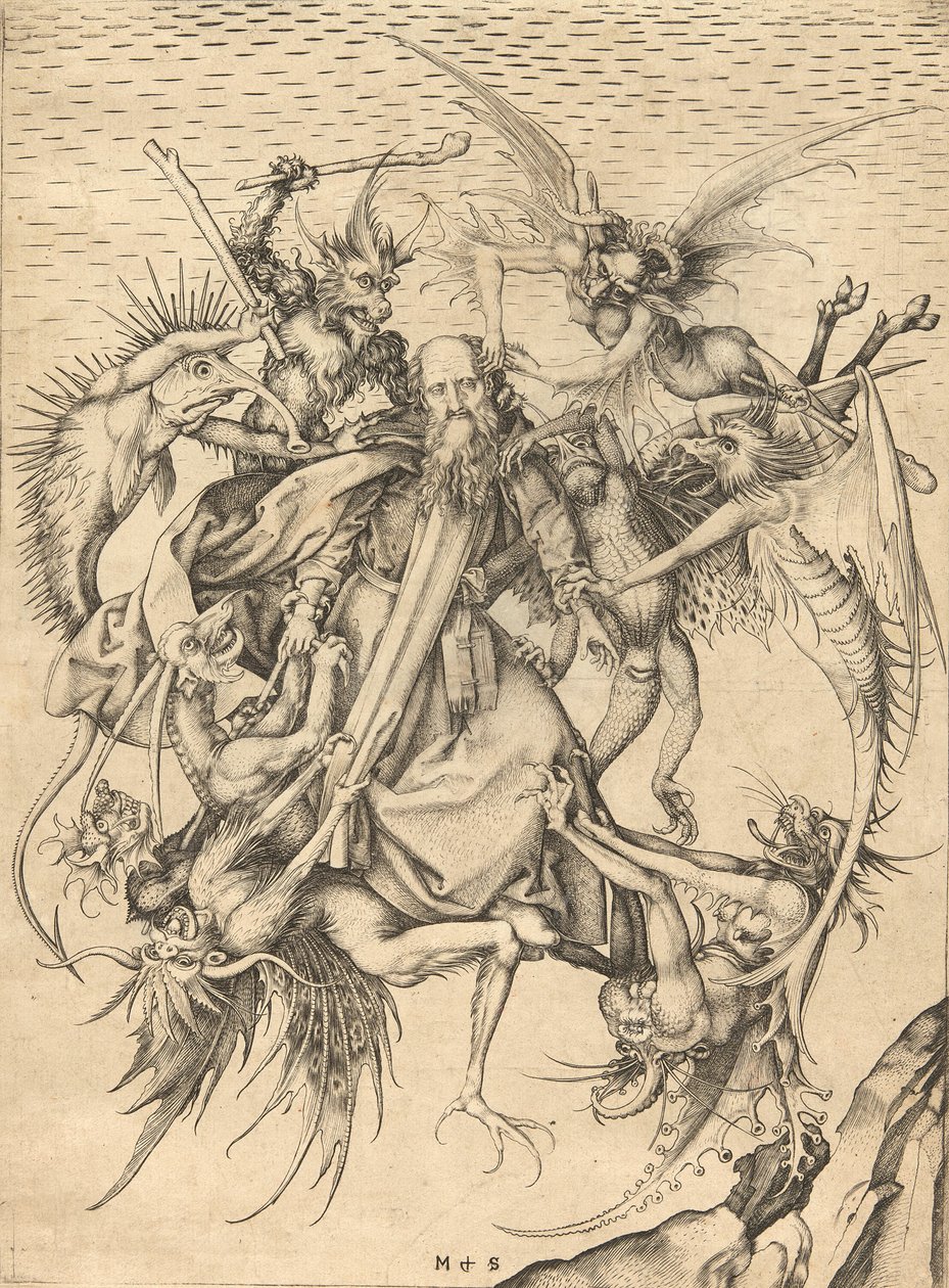 Pyhän Antoniuksen kiusaus tekijältä Martin Schongauer