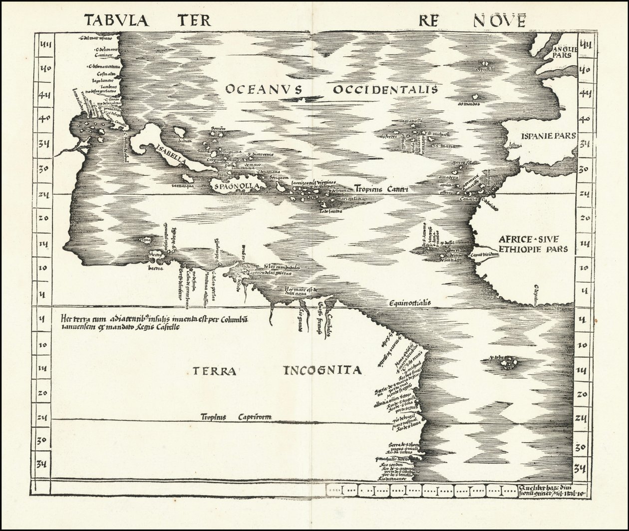 1513 Tabula Terre Nine tekijältä Martin Waldseemuller