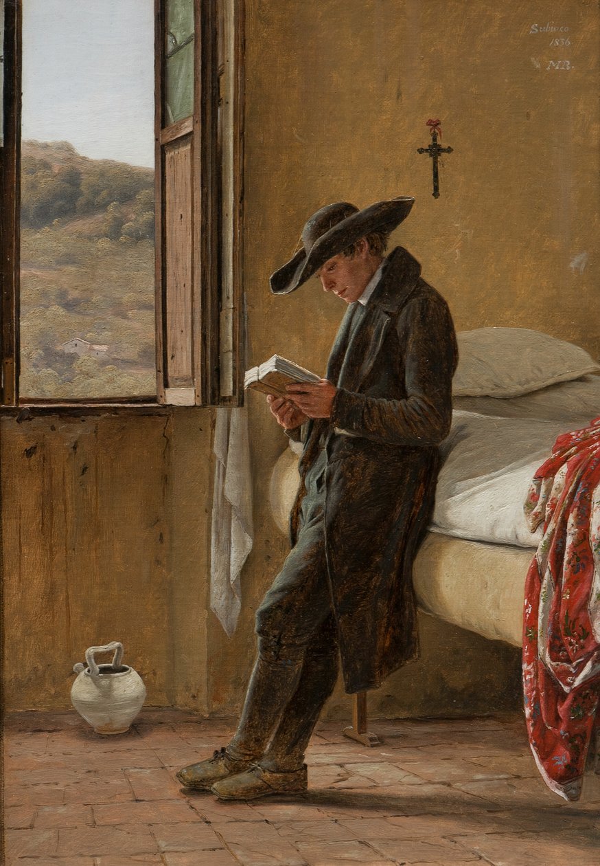 Nuori pappi Reading, 1836. tekijältä Martinus Rørbye