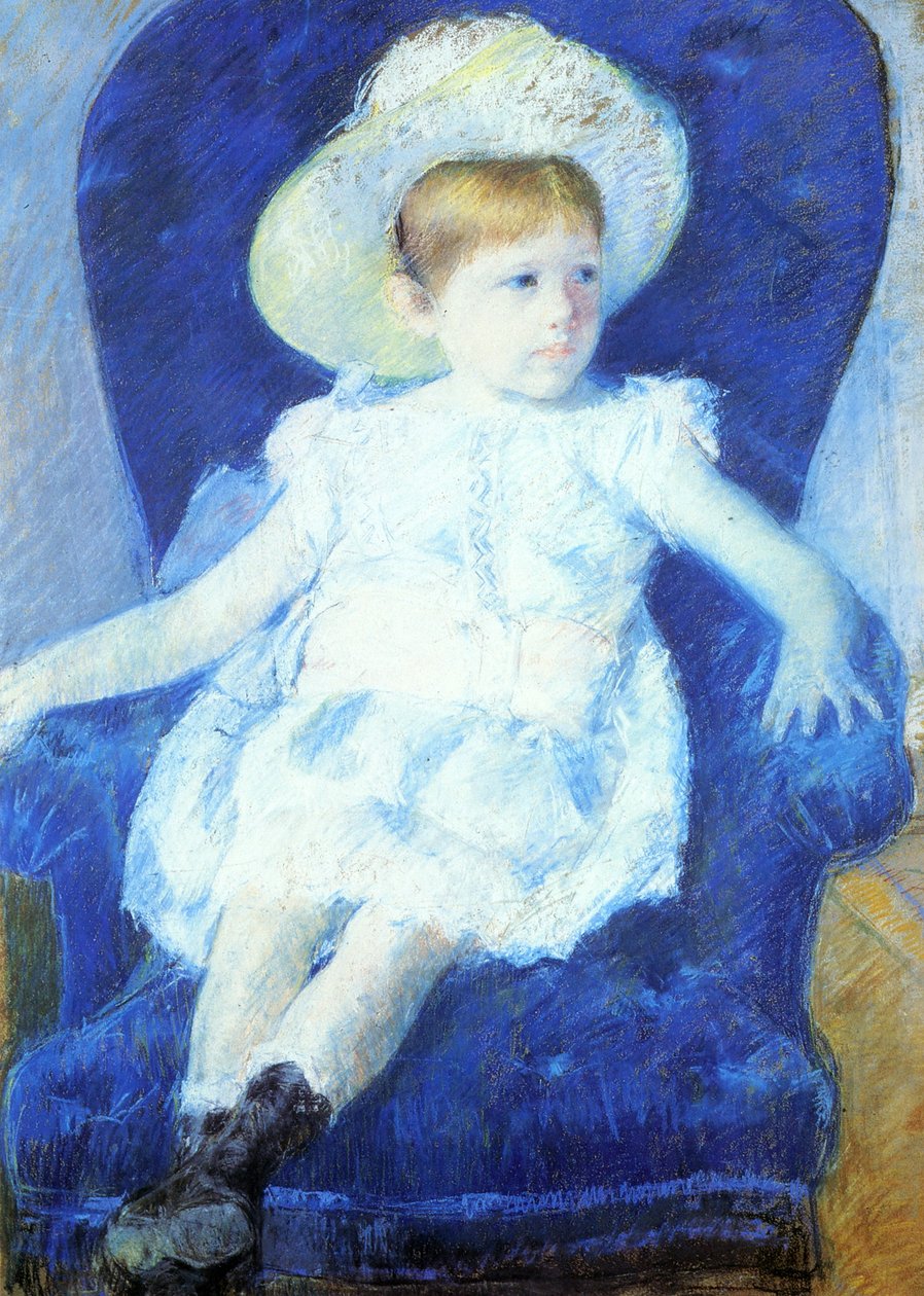 Elsie sinisellä tuolilla tekijältä Mary Cassatt