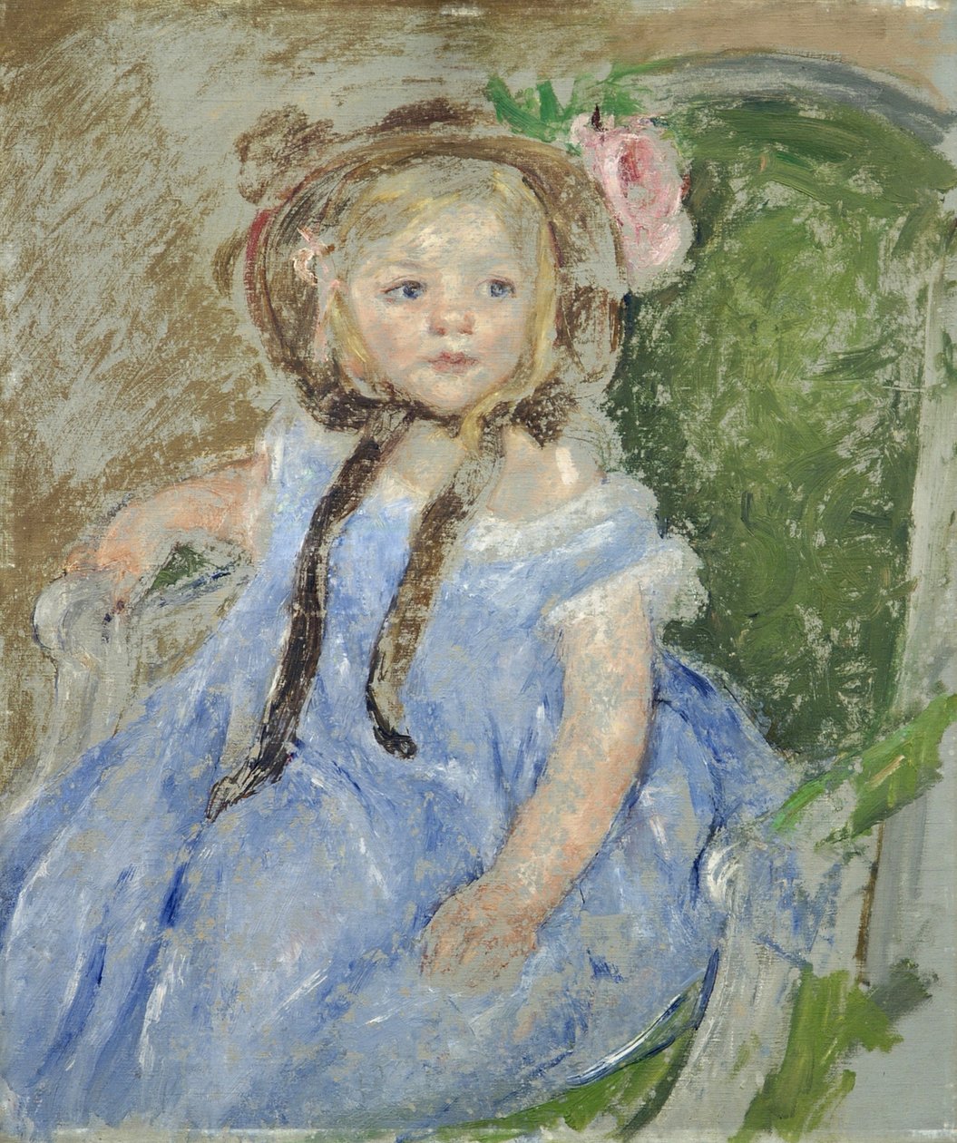 Sara mit einem dunklen Haubchen tekijältä Mary Cassatt