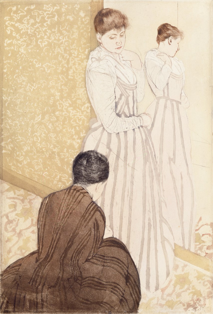 Sovitus (wc ja kynä paperille) tekijältä Mary Cassatt
