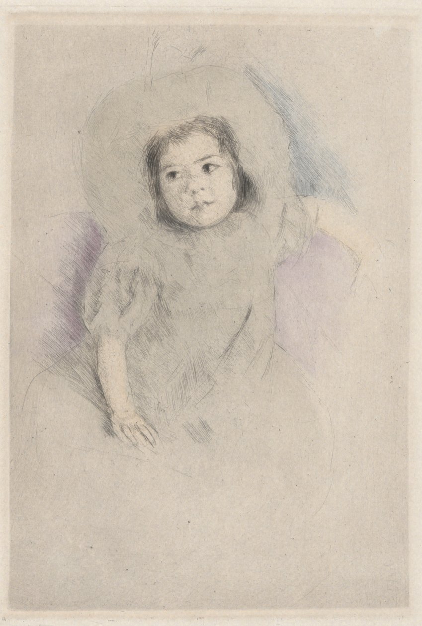 Margot konepellillä (nro 1) tekijältä Mary Cassatt