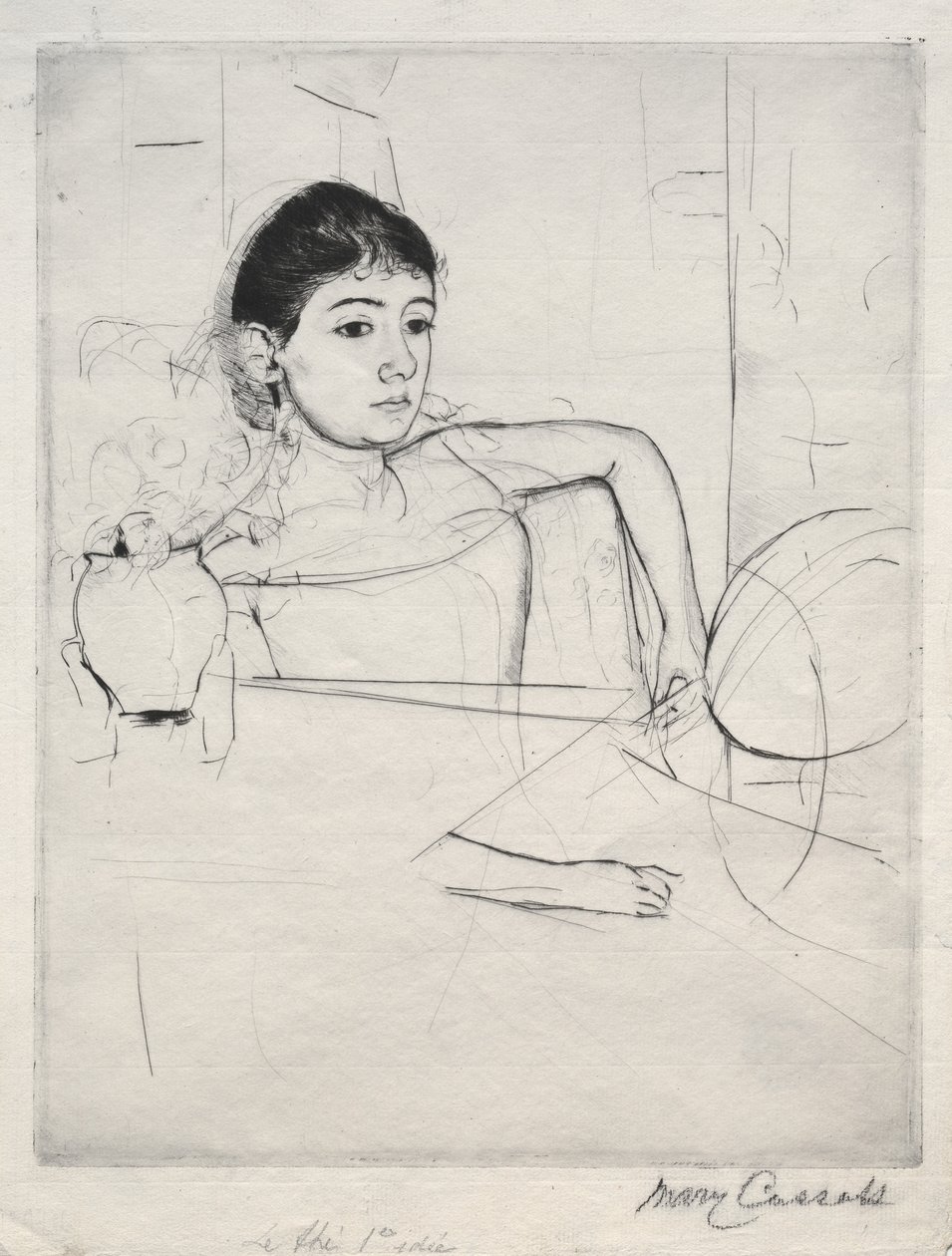 Mimi brunettina, 1889. tekijältä Mary Cassatt
