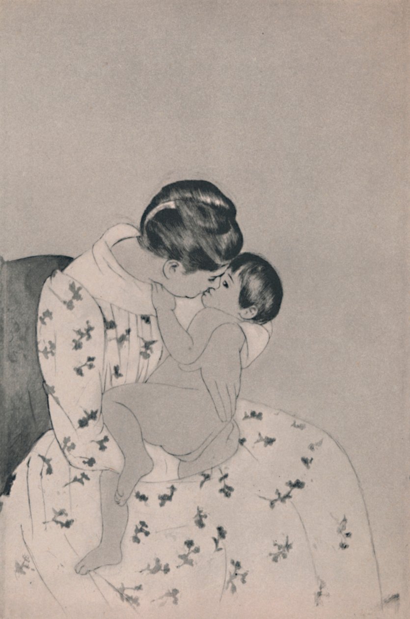 Äiti ja lapsi, noin 1890-luku, 1946 tekijältä Mary Cassatt