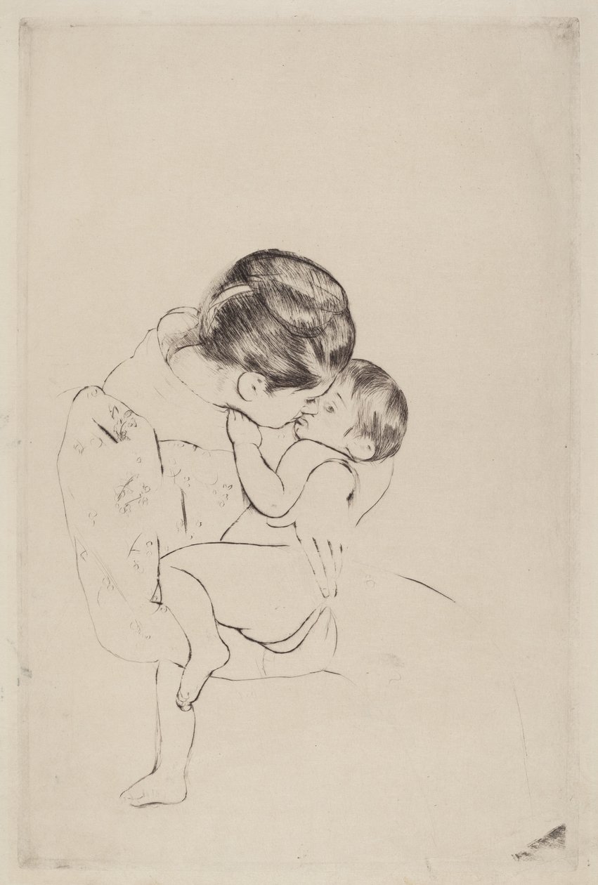 Äidin suudelma tekijältä Mary Cassatt