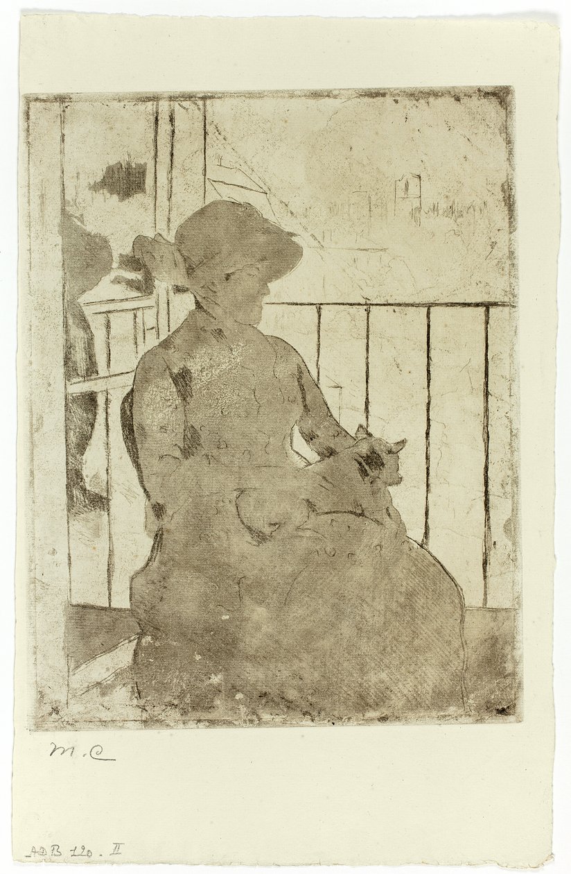 Parvekkeella tekijältä Mary Cassatt