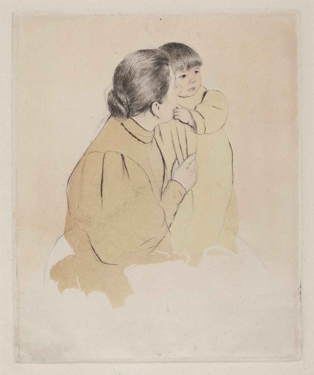 Talonpoikaäiti ja lapsi tekijältä Mary Cassatt