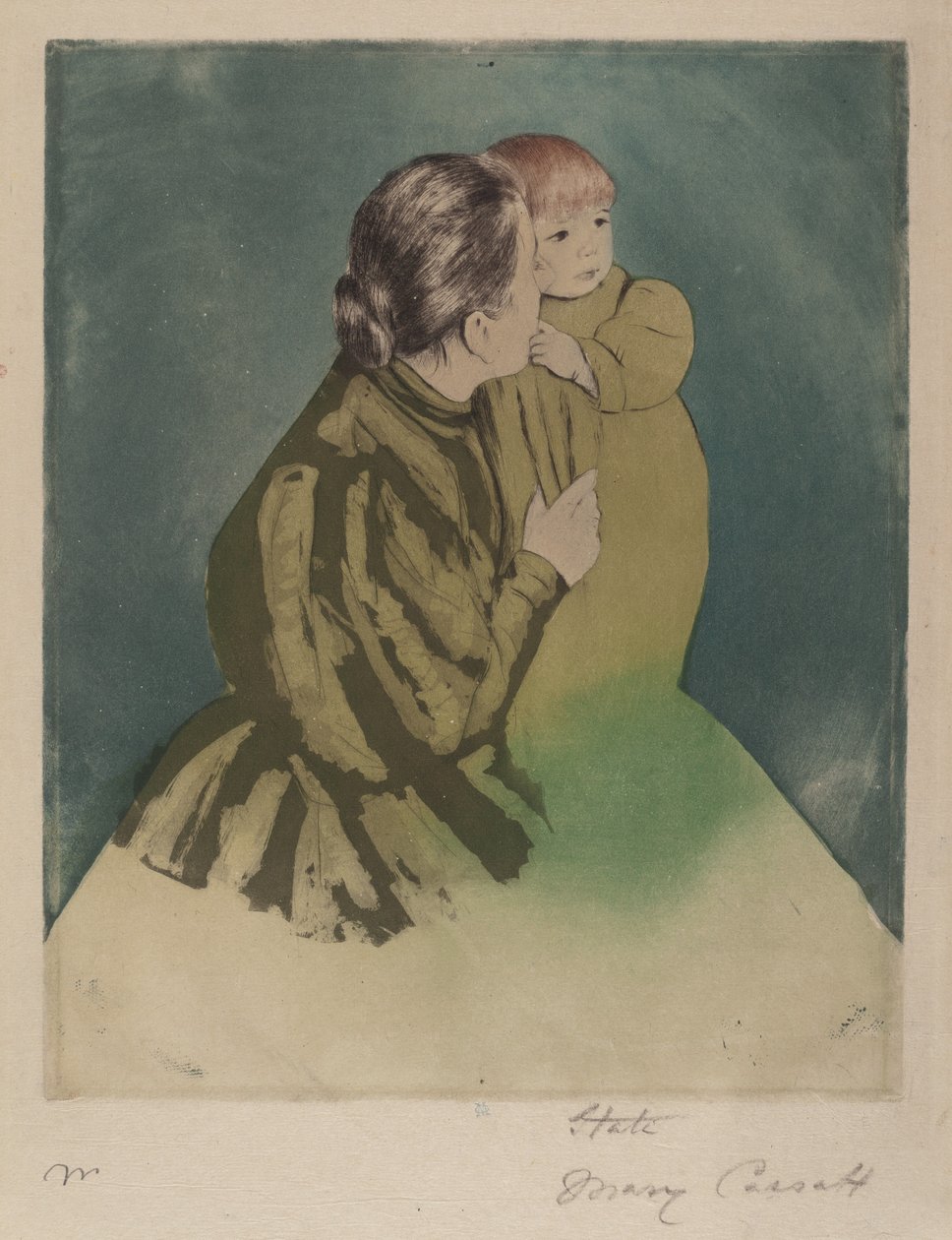 Talonpoikaäiti ja lapsi tekijältä Mary Cassatt