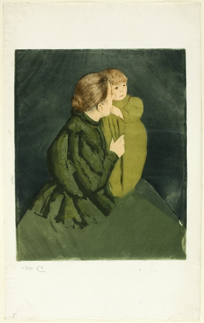 Talonpoikaäiti ja lapsi tekijältä Mary Cassatt