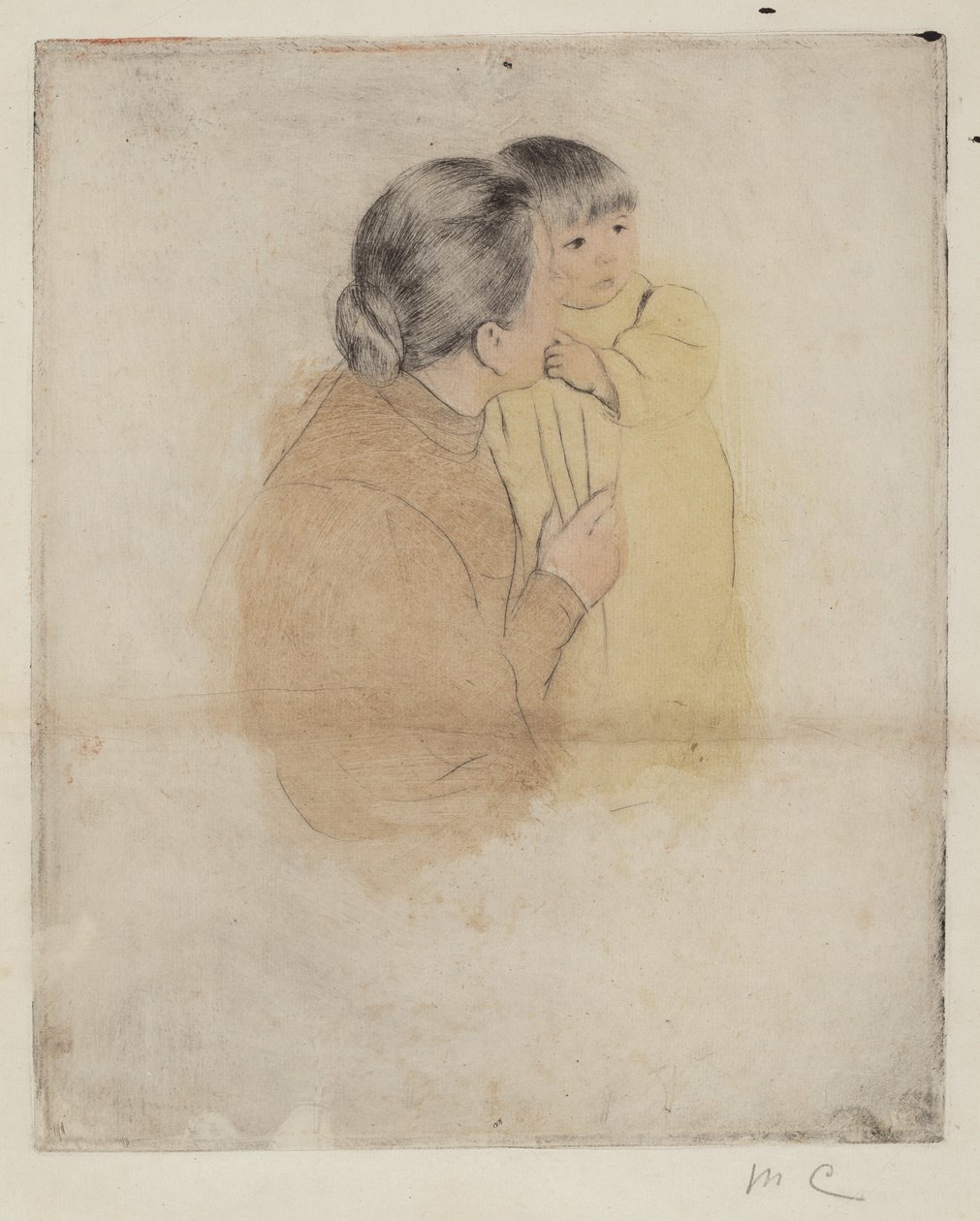 Talonpoikaäiti ja lapsi, n. 1894. tekijältä Mary Cassatt