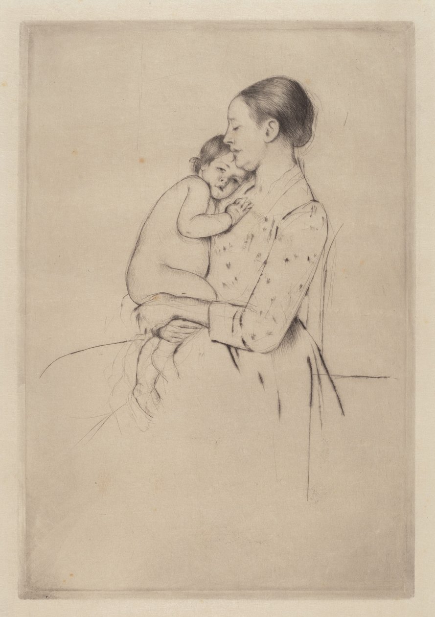 Hiljaisuus, c. 1891. tekijältä Mary Cassatt
