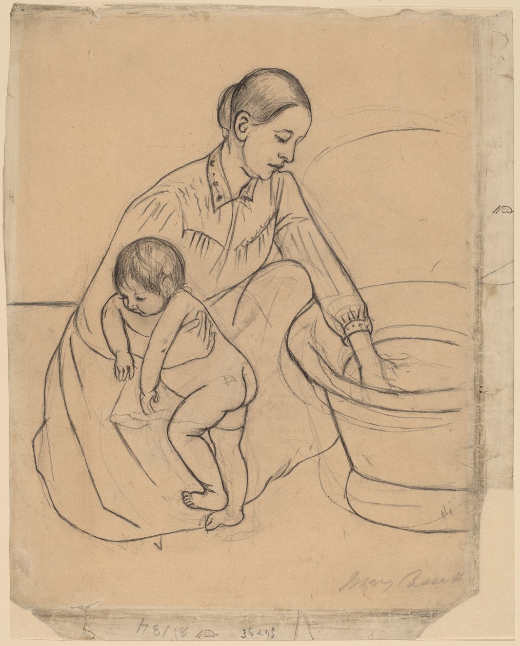 Kylpylä [recto] tekijältä Mary Cassatt