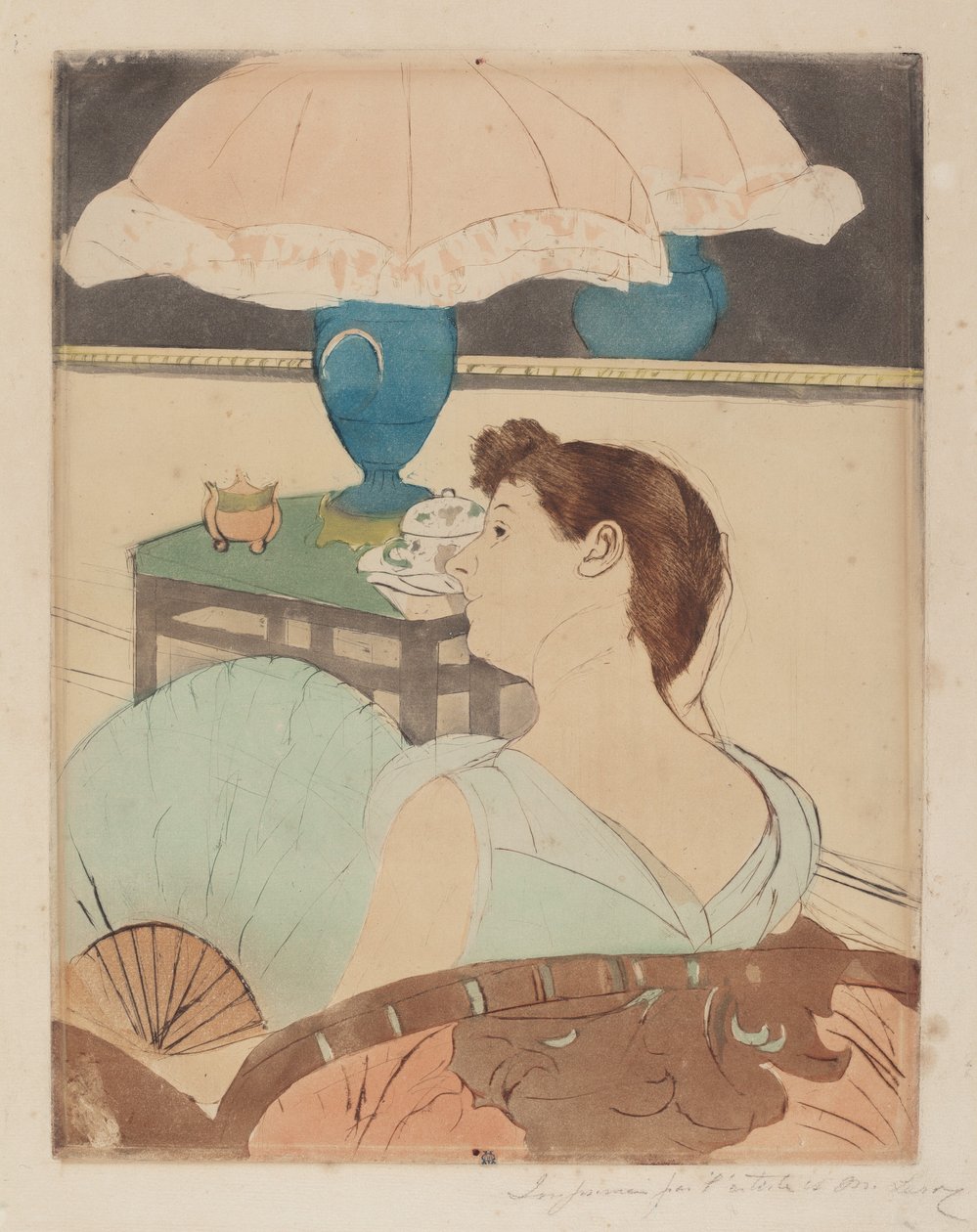 Lamppu, 1890-1891. tekijältä Mary Cassatt