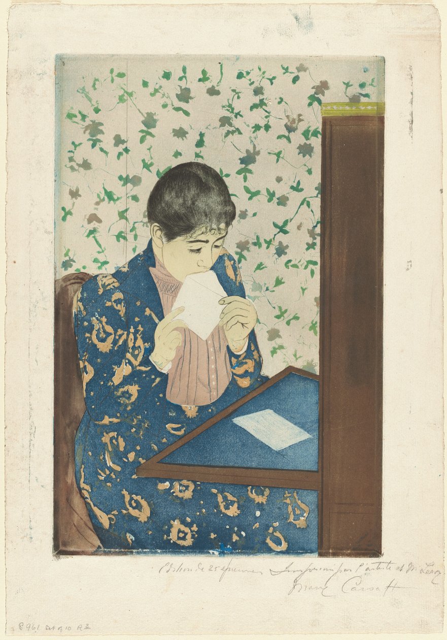 Kirje, 1890-1891. tekijältä Mary Cassatt