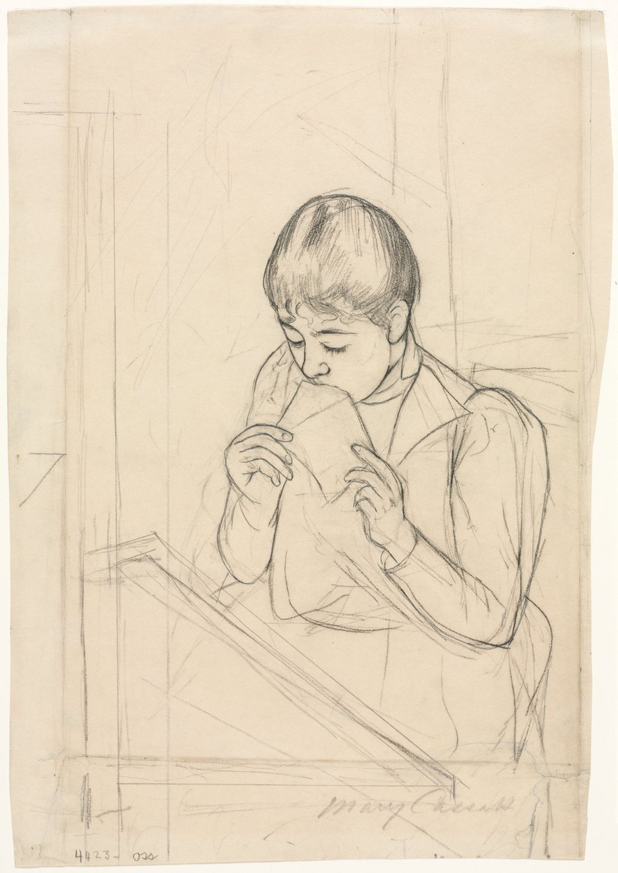 The Letter recto, The Letter verso, 1891. tekijältä Mary Cassatt