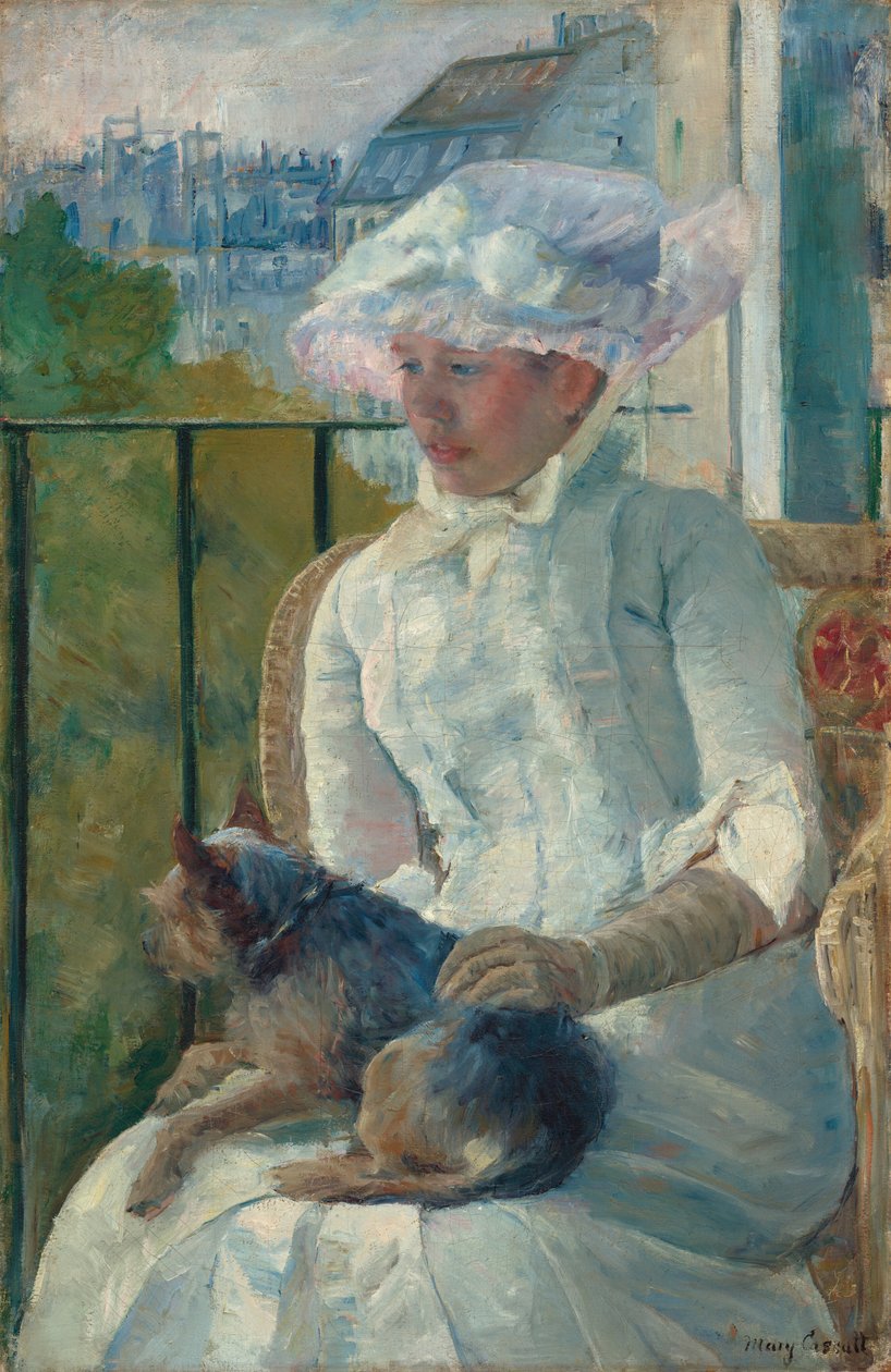 Nuori tyttö ikkunalla, c. 1883-1884. tekijältä Mary Cassatt