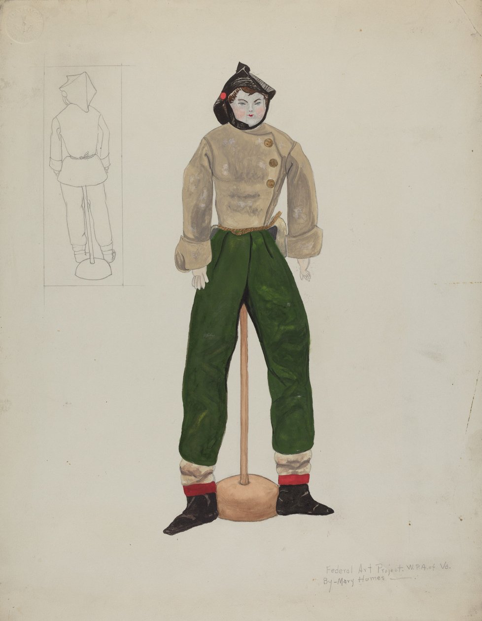 Nukke ja puku, c. 1936. tekijältä Mary E Humes