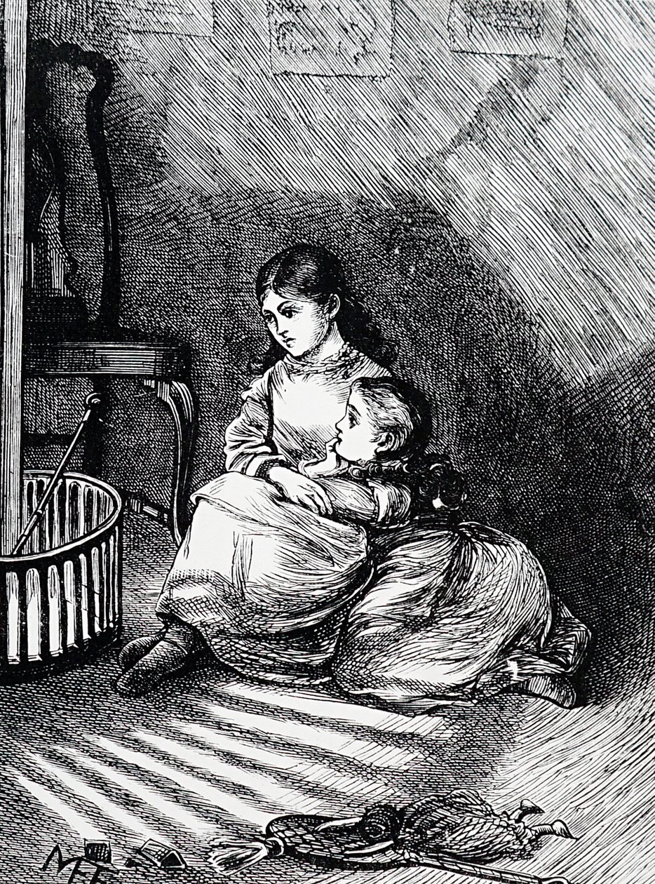 Lapset istuvat takan äärellä tekijältä Mary Ellen Edwards