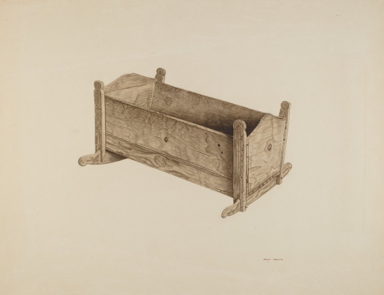 Box Cradle, c. 1939. tekijältä Mary Hansen